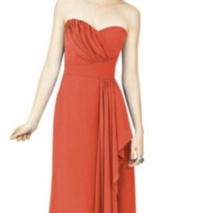 Dessy 8119...Full Length, Special Occasion, Strapless Dress....Spice.....Size 10